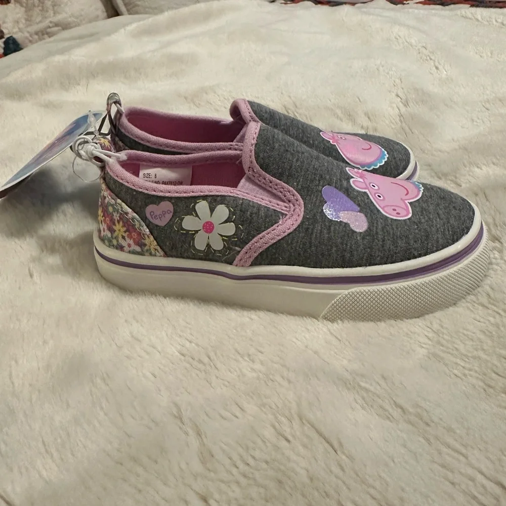 Gray and Pink Peppa Pig Slip-On Shoes - Picture 4 of 4
